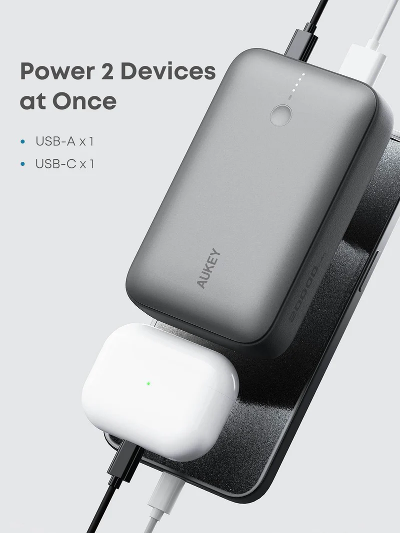 AUKEY Spark Mini 20000mAh Compact Fast Charging Power Bank